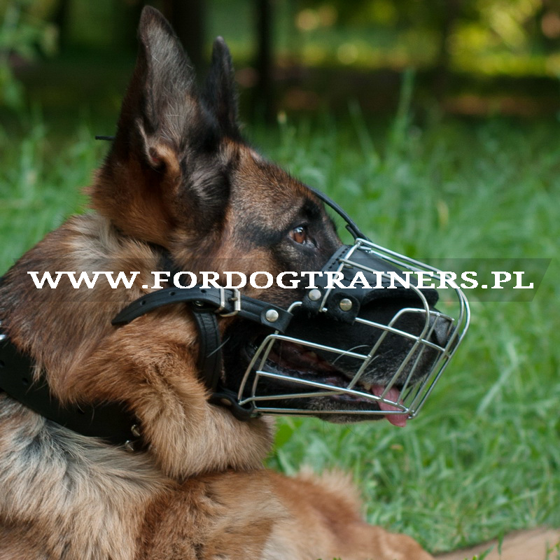 Haustierbedarf Hunde Halsbänder & Leinen Maulkörbe Kaganiec metalowy dla dużego psa owczarek niemiecki 